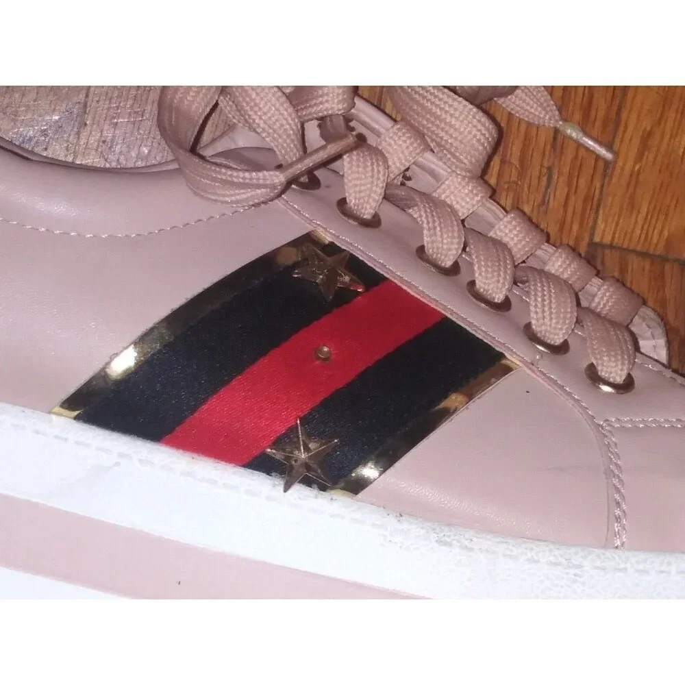 Womens Platform sneakers pink PATRIOTIC sz 7.5 JETTA tennis shoes COMFORT GUC - Picture 10 of 10